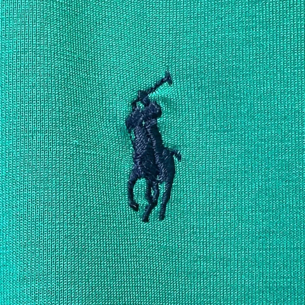 Polo Golf Ralph Lauren Performance Polo Shirt Jade Green Large Pima Cotton Peru